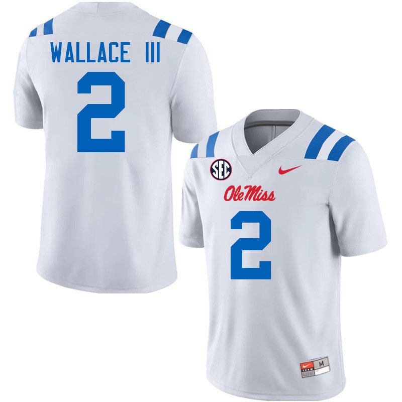 Ole Miss Rebels #2 Harrison Wallace III College Football Jerseys Stitched-White